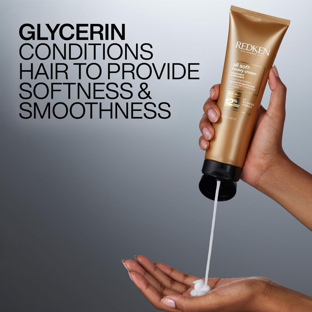 Redken before-and-after shiny hair showcasing smoother, reflective finish