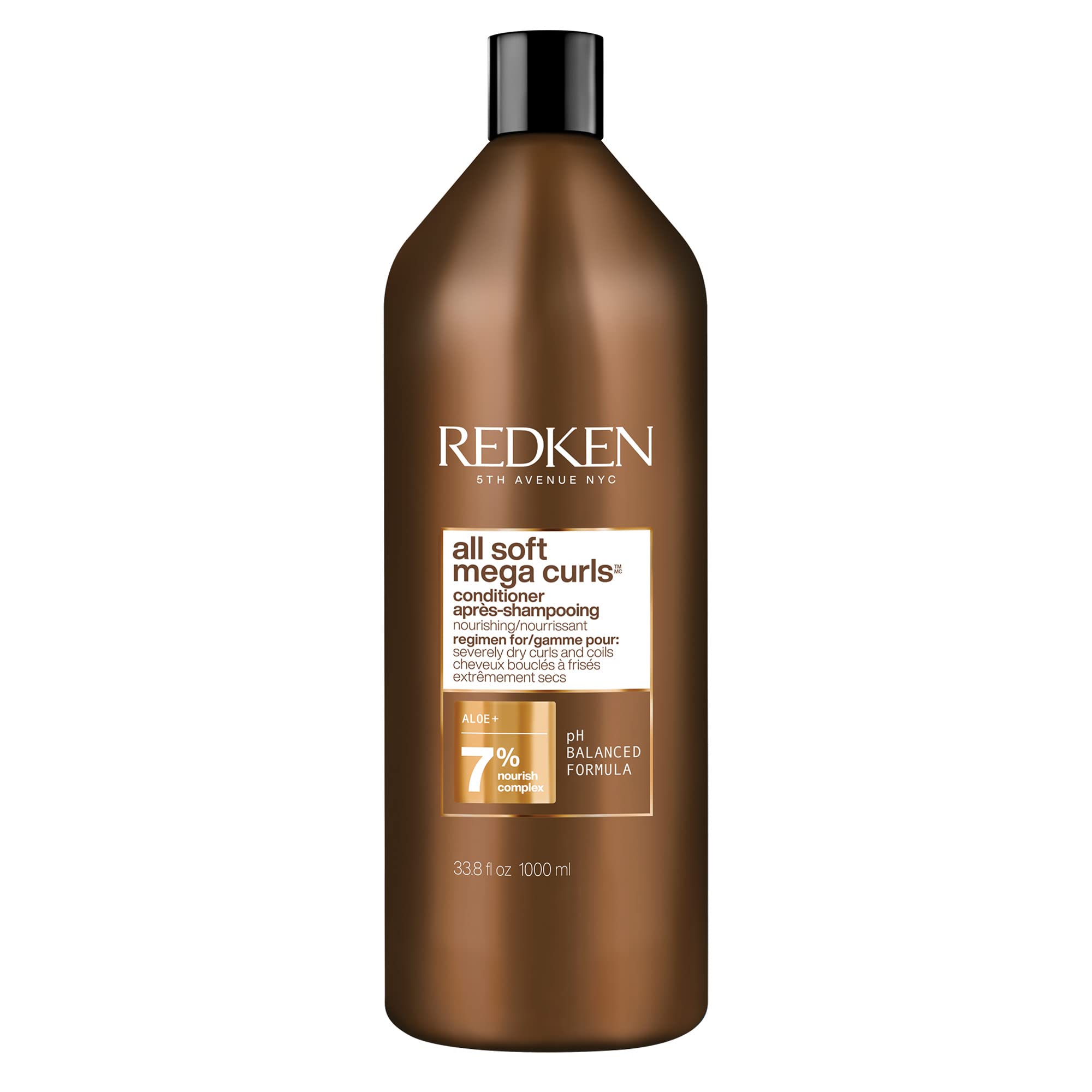 Redken bottle front view showing product label and amount for clear identification and benefit