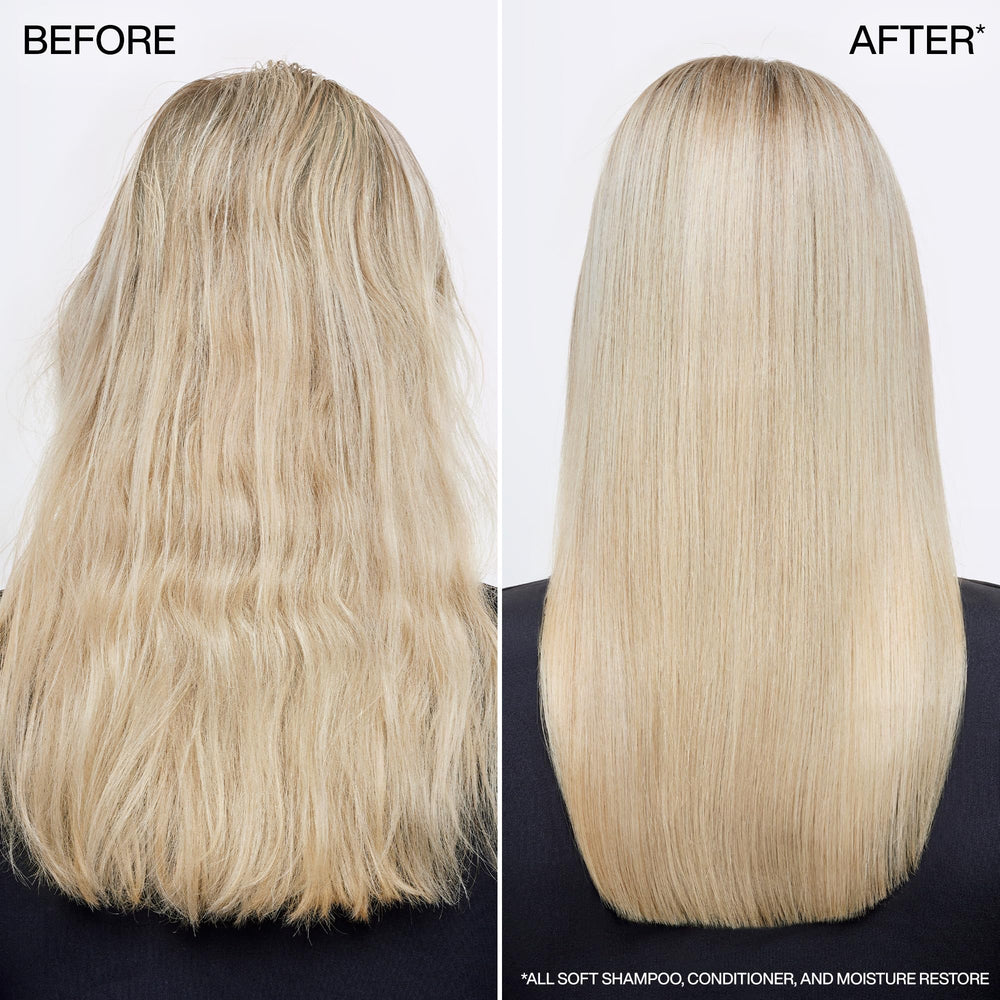 Redken shampoo texture lather detail demonstrating creamy gentle cleanse