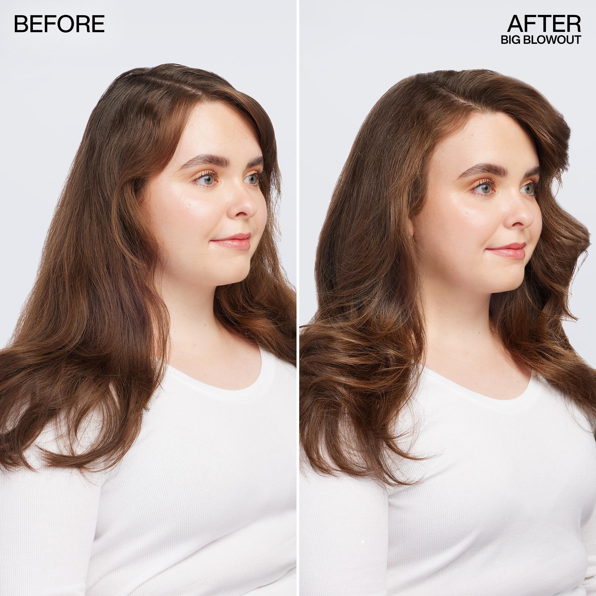 Redken Big Blowout jelly texture close-up showing lightweight shine