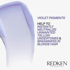 Redken Blondage next to common items to show 10.1 fl oz scale and portability