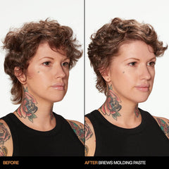 Redken Brews close-up paste texture highlighting moldable, firm consistency