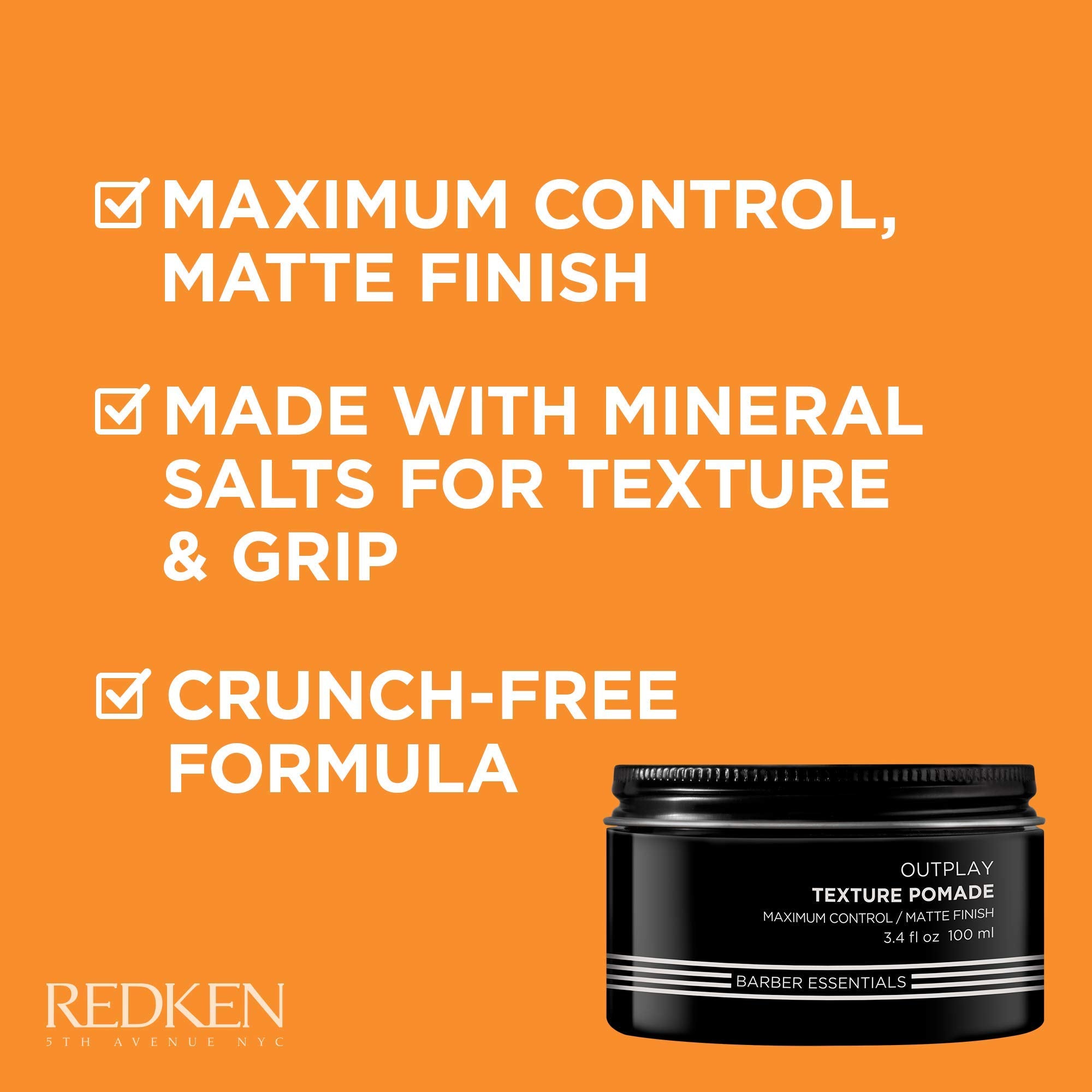 Redken Brews open jar close-up showing pomade texture for styling