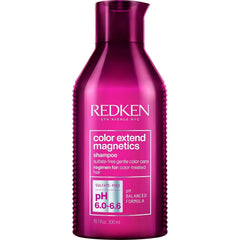 Redken Color Extend Magnetics front bottle showing brand and purpose, promotes color protection