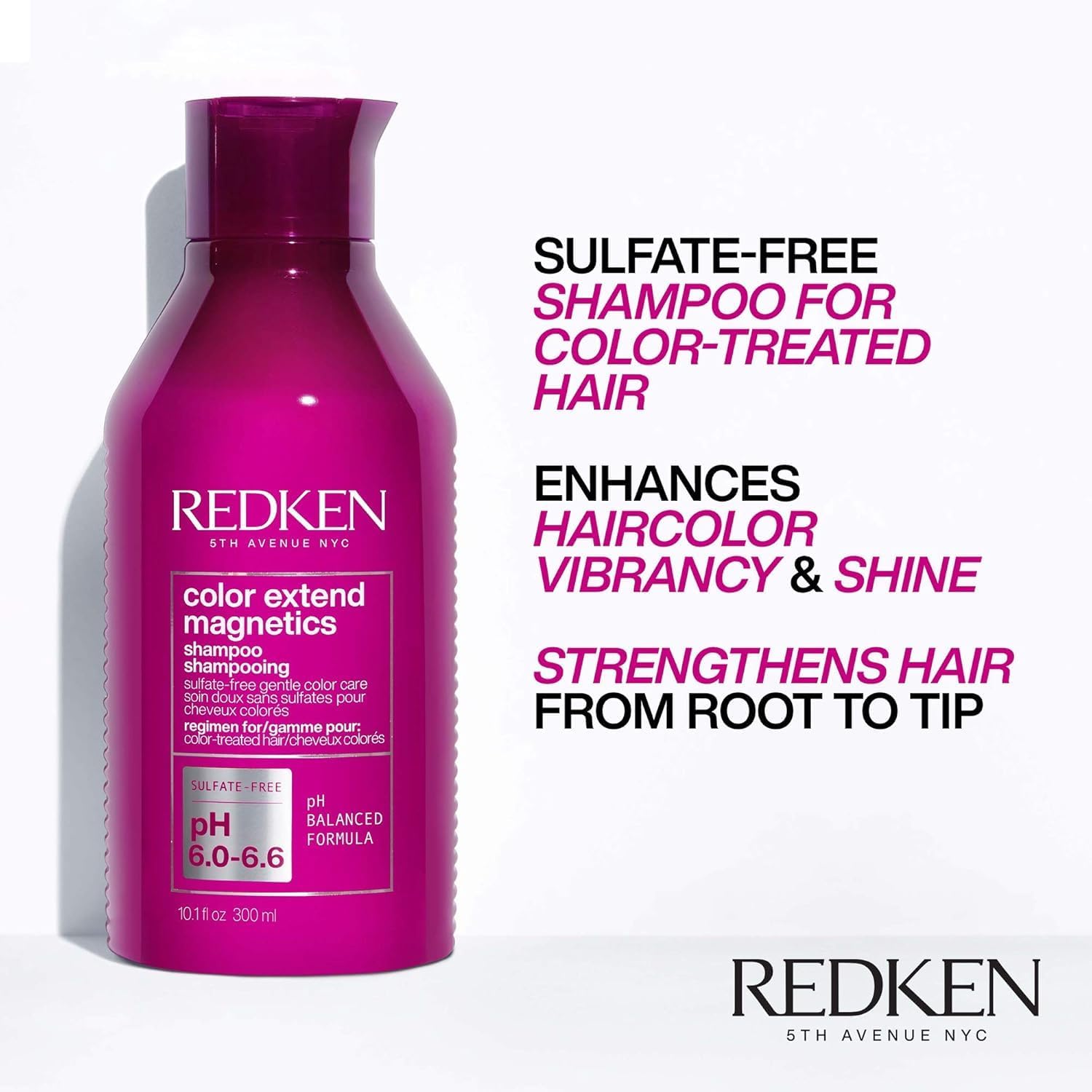 Redken Color Extend Magnetics shampoo lather close-up demonstrating gentle cleansing
