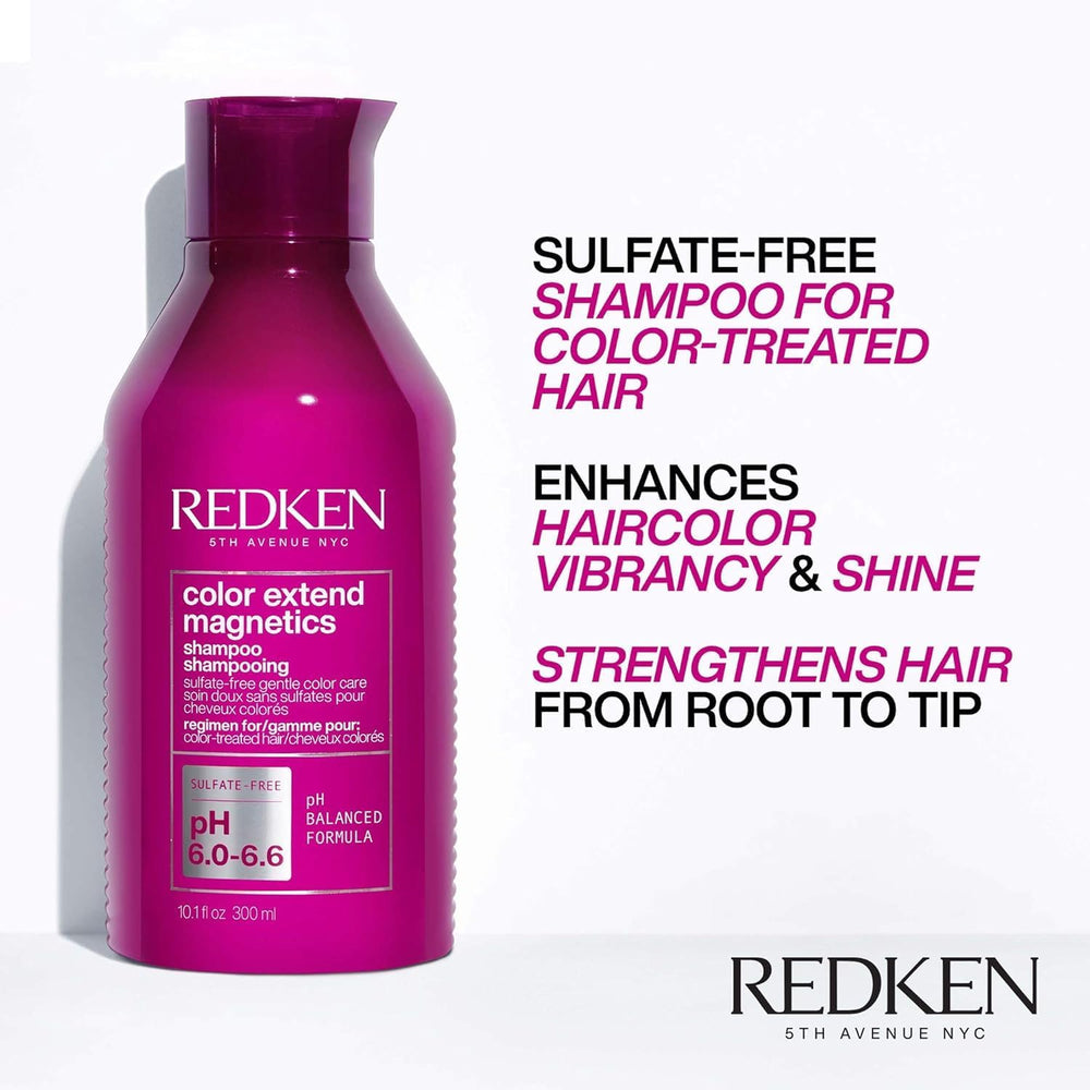 Redken Color Extend Magnetics shampoo lather close-up demonstrating gentle cleansing