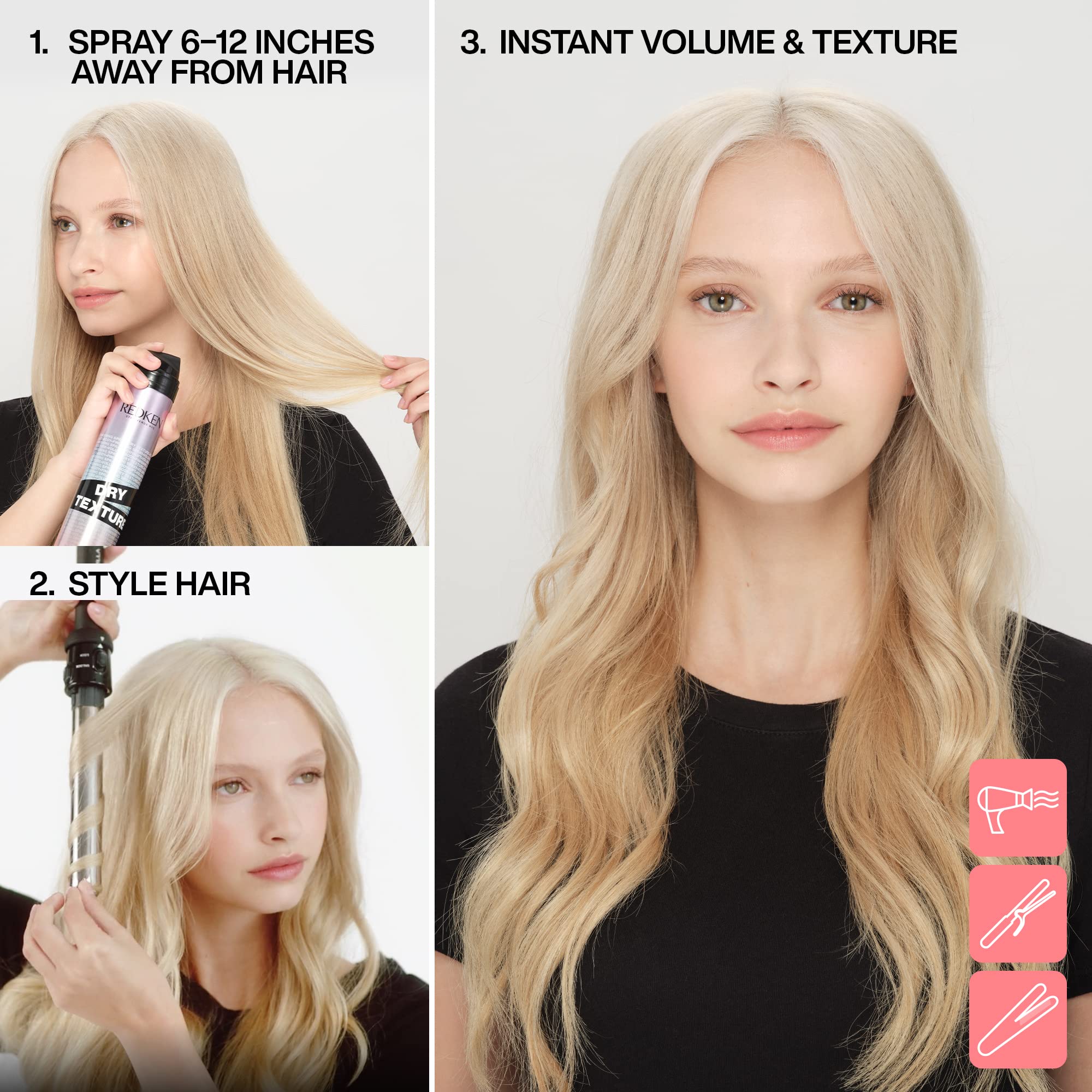 Redken styled beachy waves lifestyle shot showing effortless texture