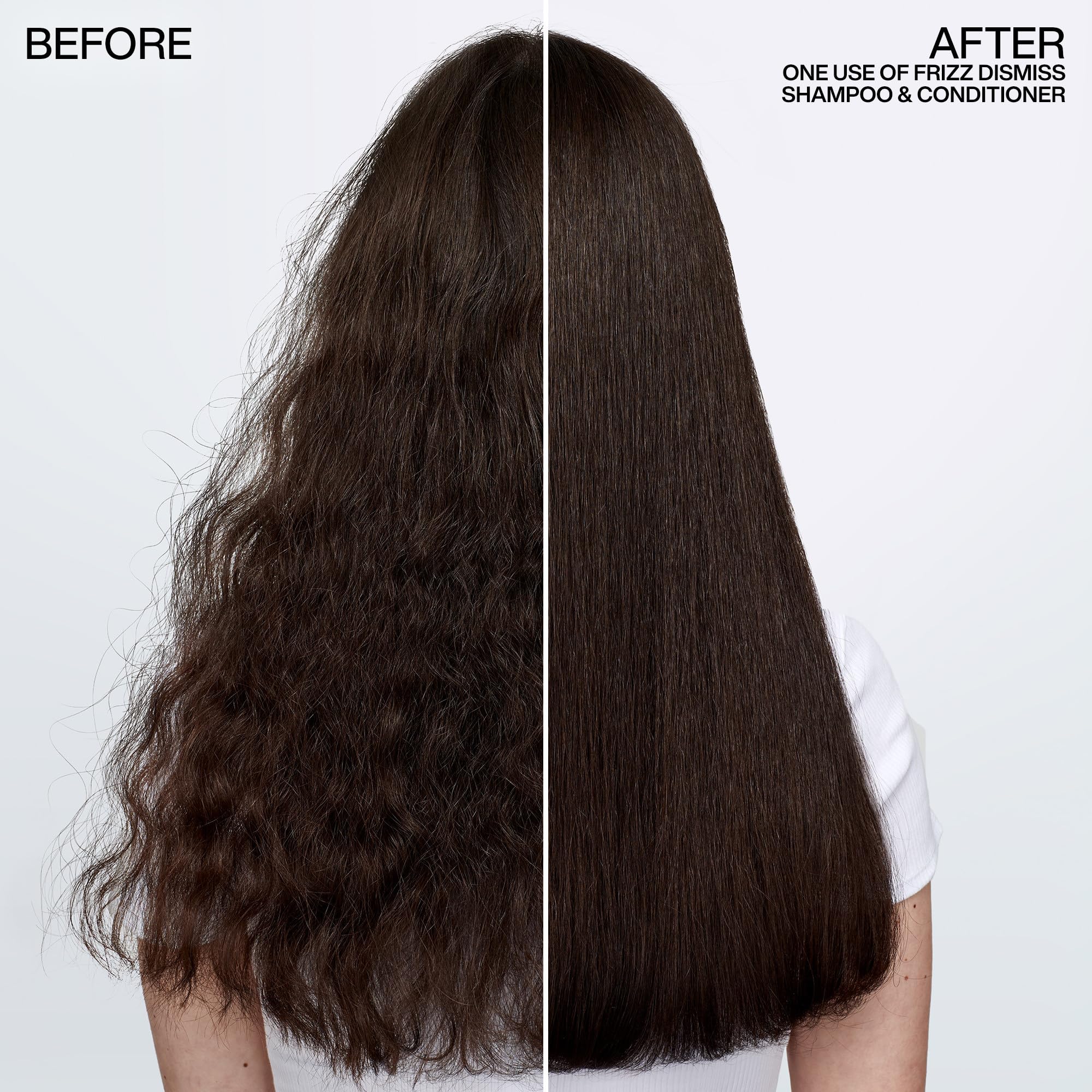Redken Frizz Dismiss conditioner pump dispensing creamy formula for easy application benefit