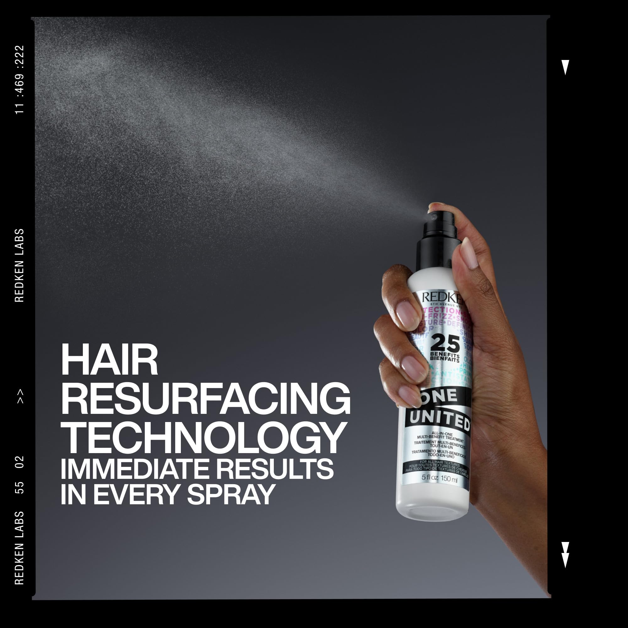 Redken One United paired with shampoo and conditioner in routine