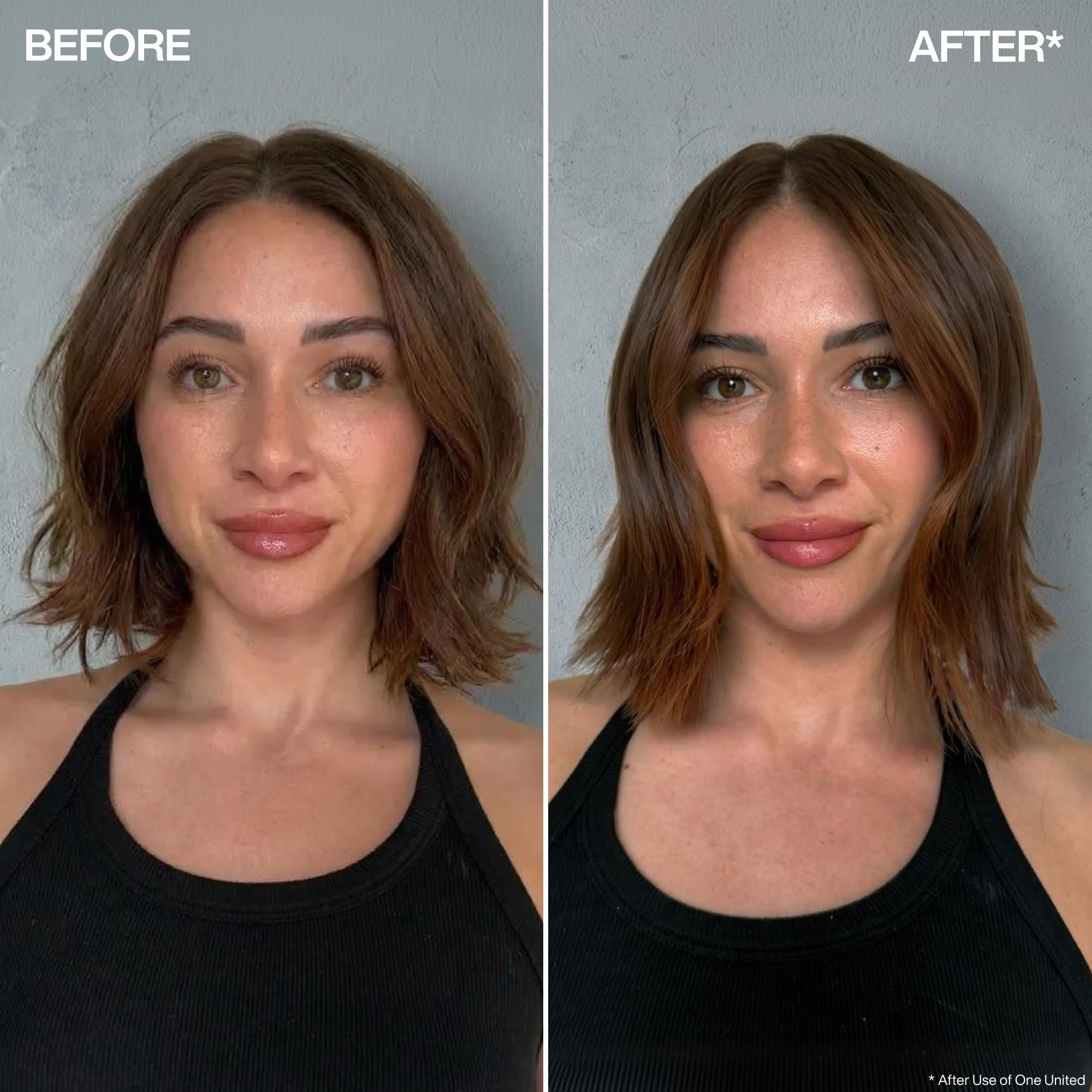 Application on damp hair with Redken One United for detangling