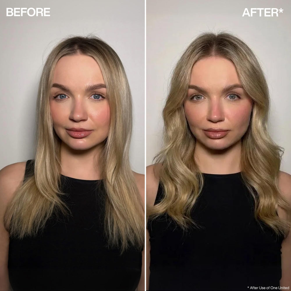 Creamy texture of Redken One United highlighting lightweight finish