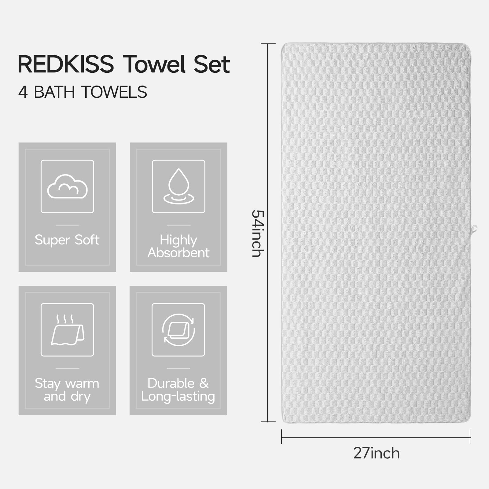 REDKISS close-up waffle texture highlighting absorbent surface