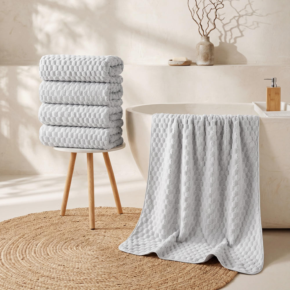 REDKISS towel size compared to person showing extra-large fit