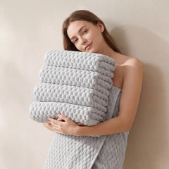 REDKISS towel wrapped around person demonstrating full coverage