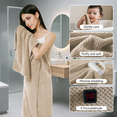 REDKISS towels hanging in bathroom, demonstrating absorbency and neat look