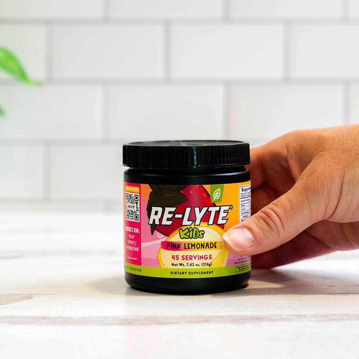 REDMOND single-serve stick and tub showing size comparison and on-the-go convenience