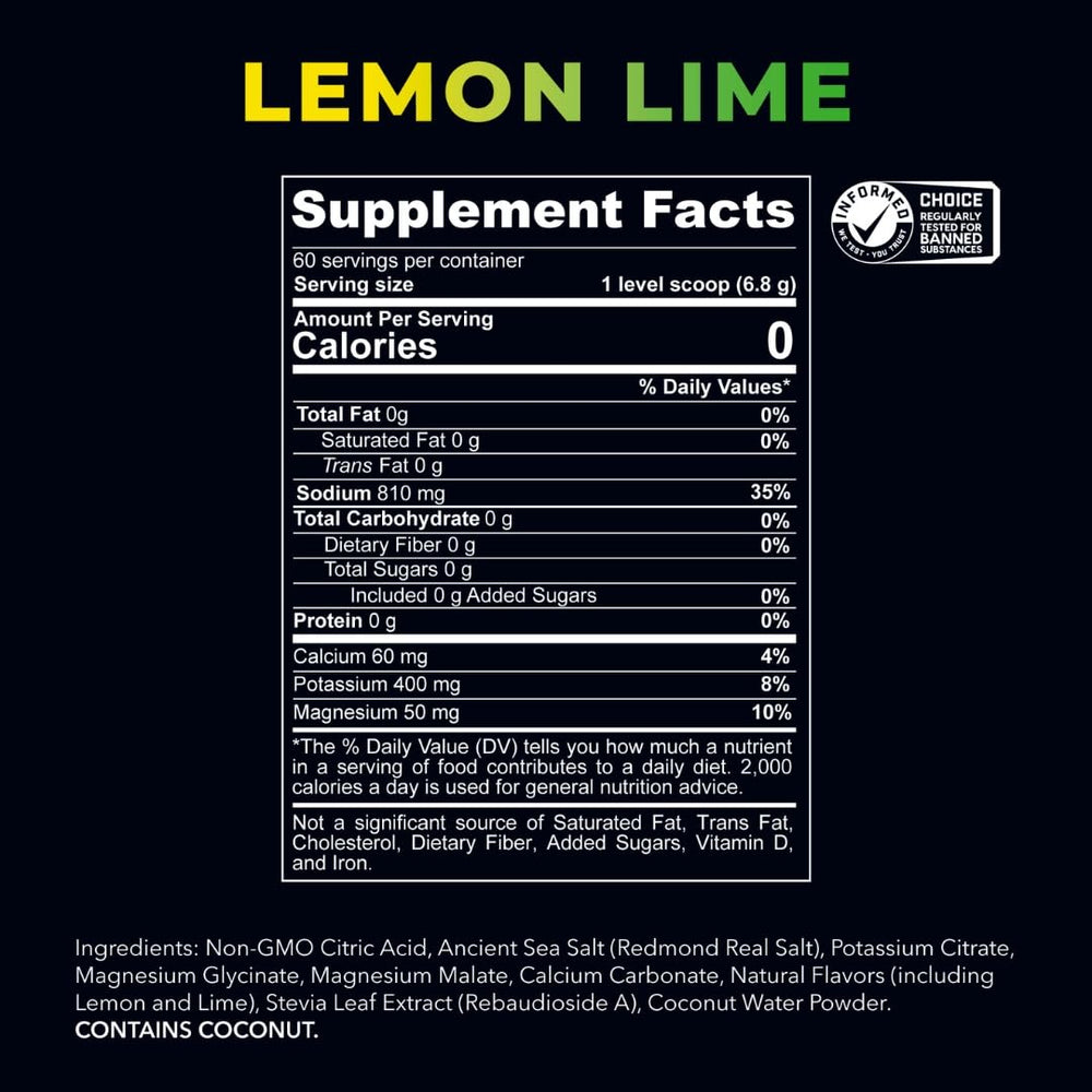 REDMOND mixed lemon lime drink in glass demonstrating refreshing sip