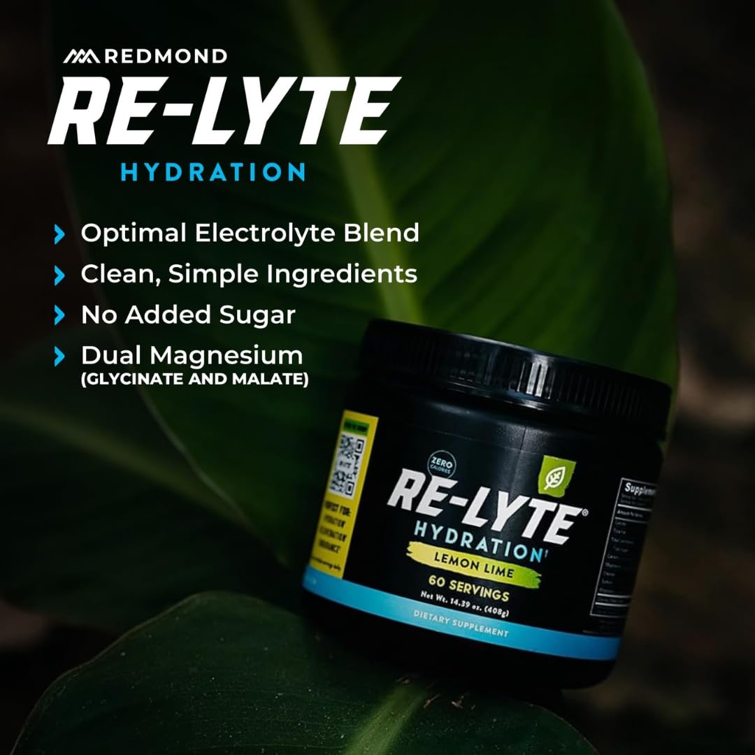 REDMOND scoop beside water bottle showing single-serving scale