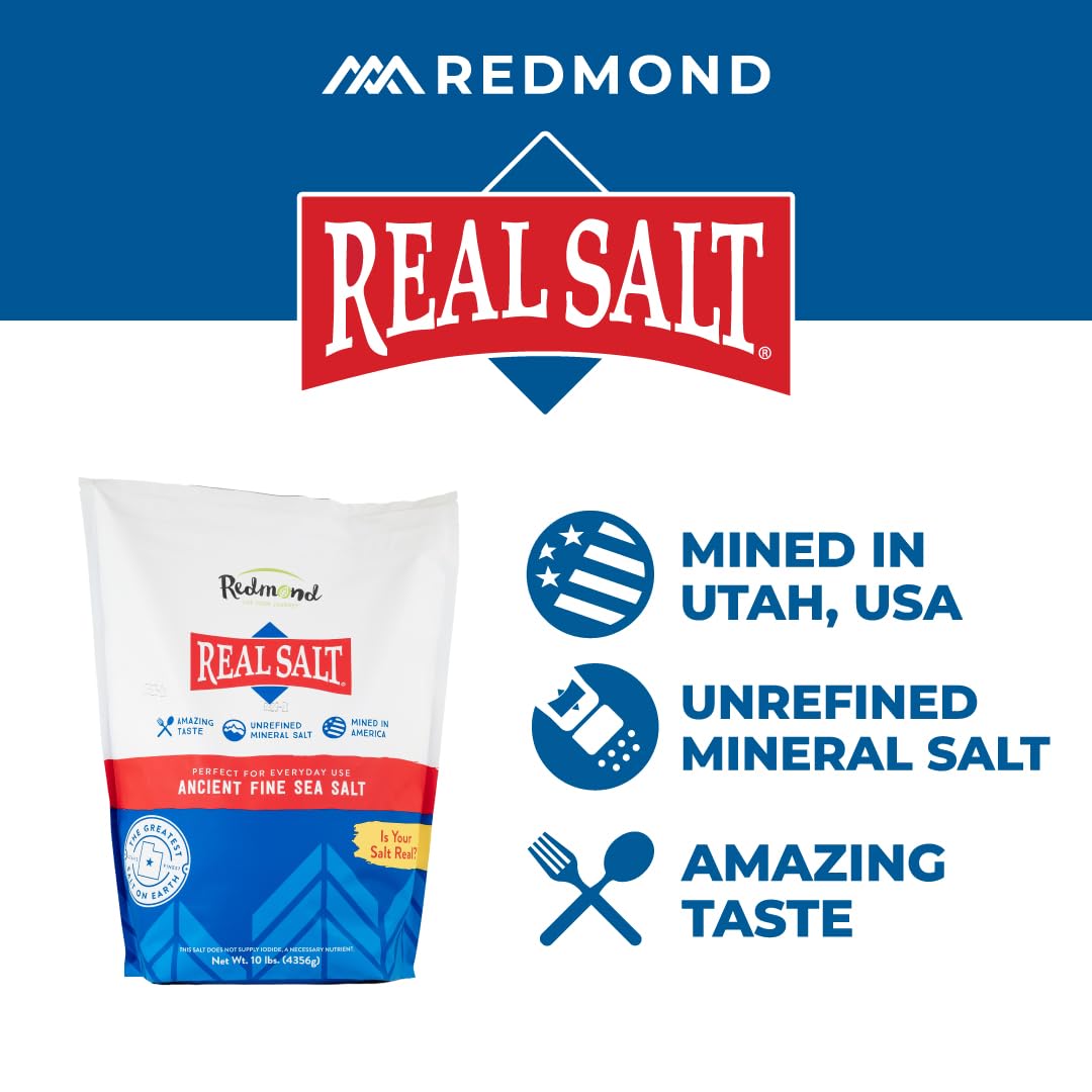 Redmond Real Salt being measured into a saucepan for even seasoning and taste