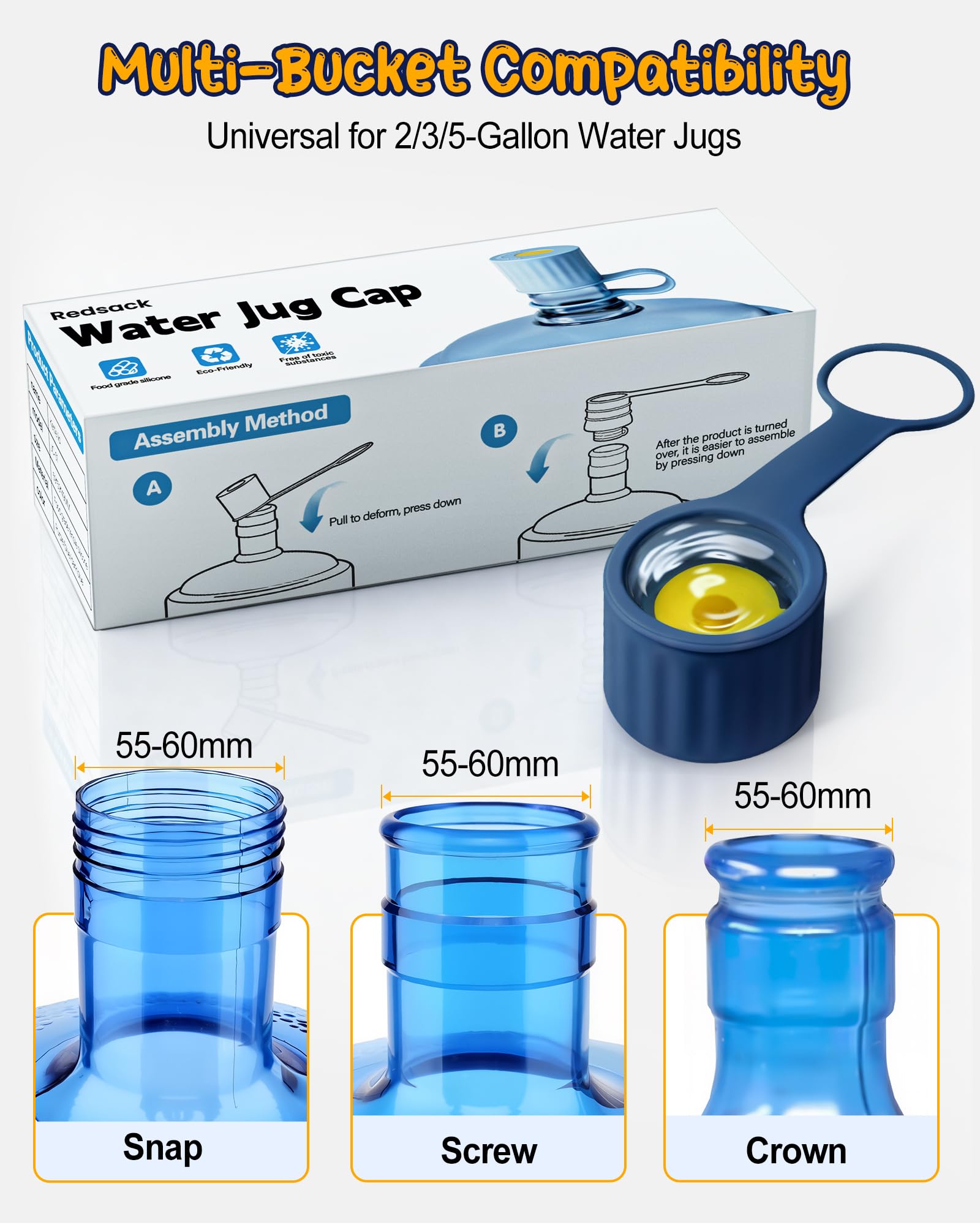 Redsack upside-down jug with cap showing leakproof performance