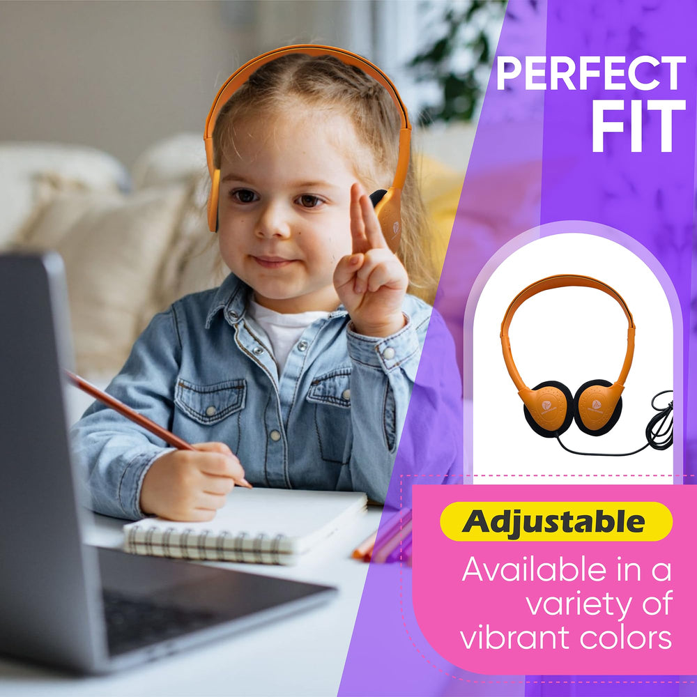 Redskypower headphones worn by student in classroom boosting focused learning