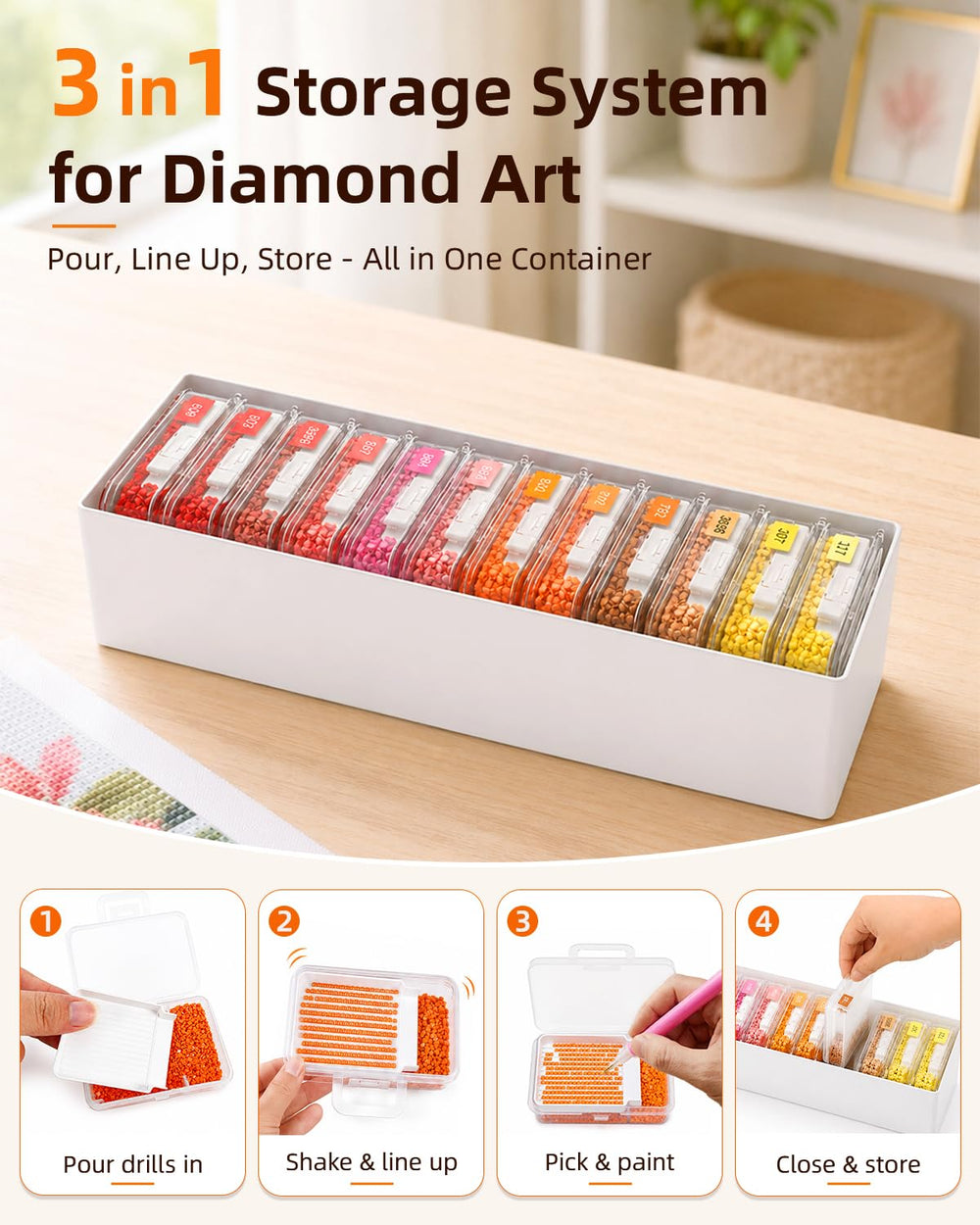 Redtwo detail of stackable layers highlighting dual tray-and-storage convenience
