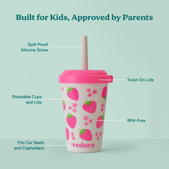 REDUCE GoGo's tumblers stacked to show space-saving storage benefits