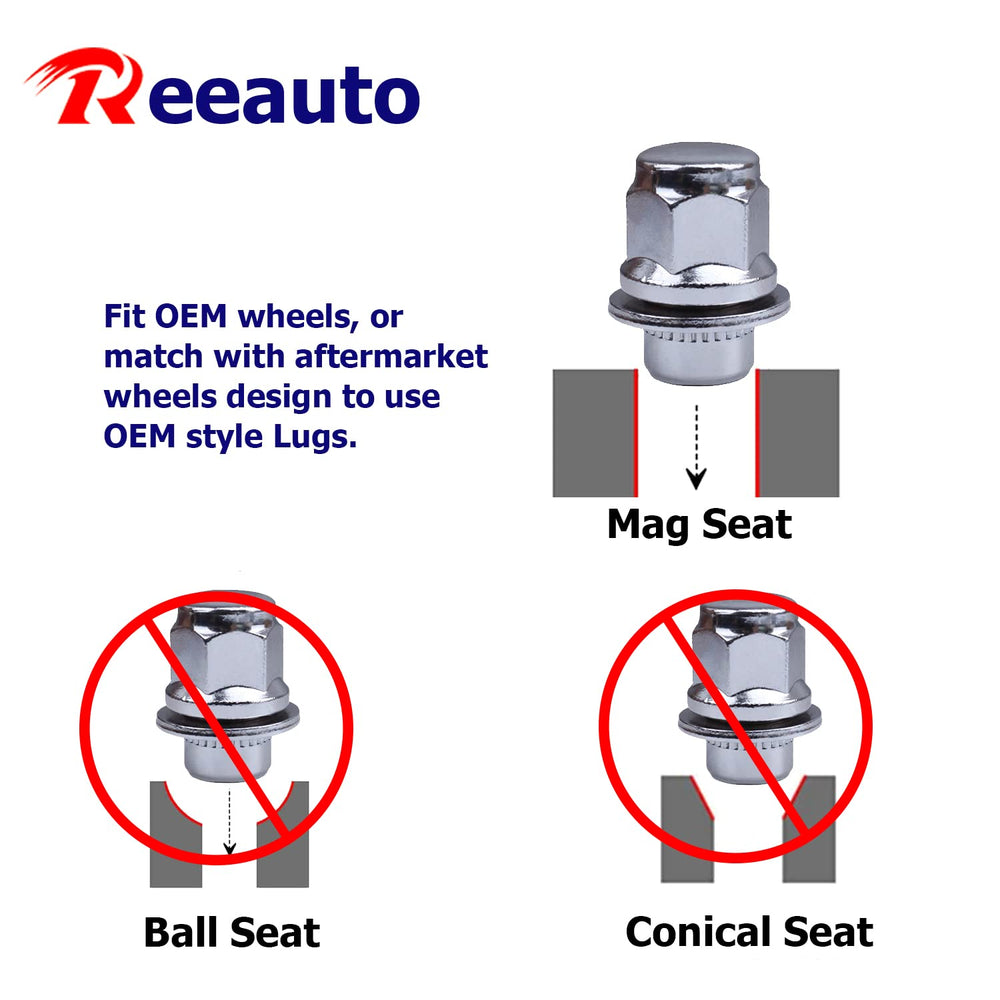 Reeauto lug nuts installed on alloy wheel demonstrating improved appearance