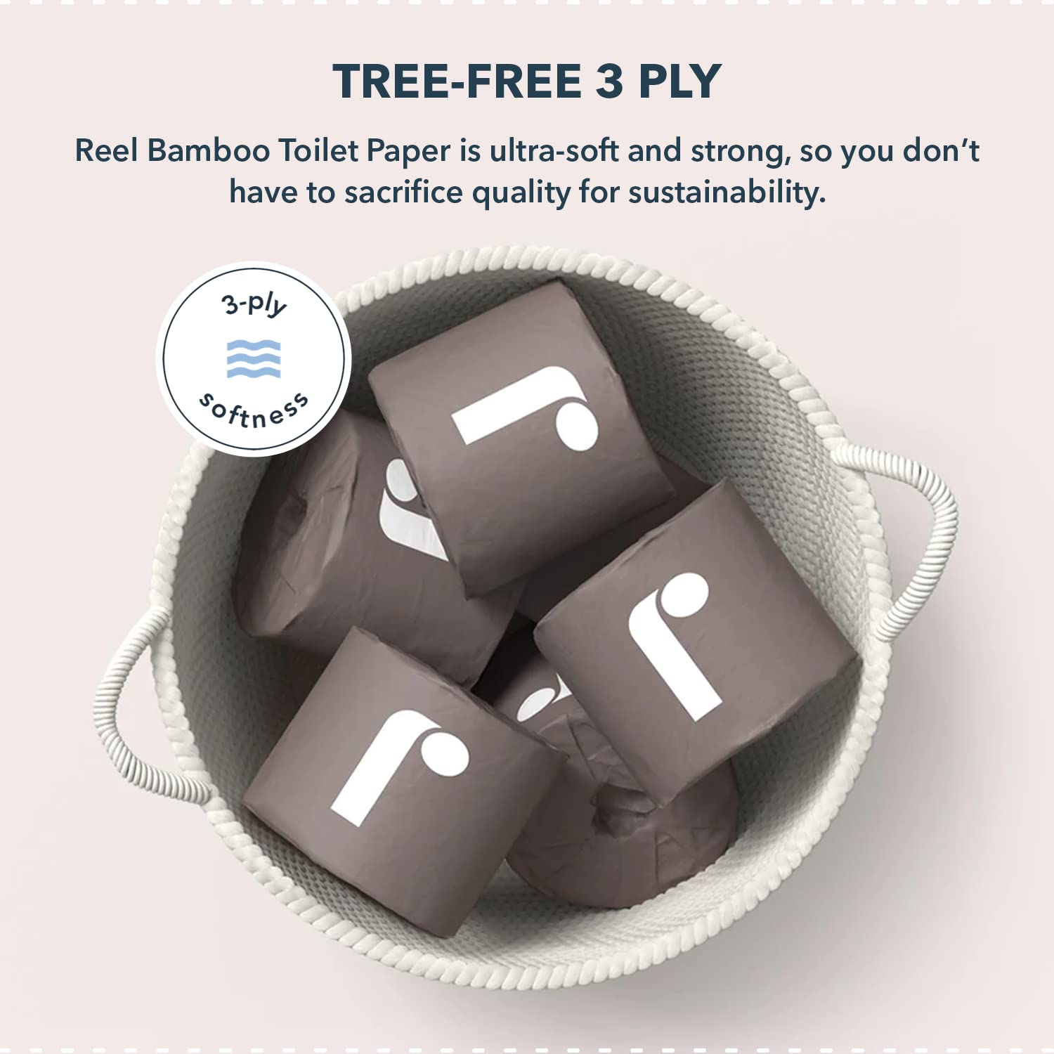 REEL individually wrapped roll demonstrating hygienic, travel-ready benefit