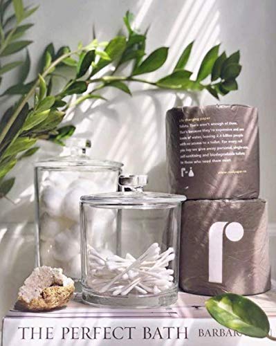 REEL lifestyle bathroom shelf with rolls showing eco-friendly home upgrade benefit