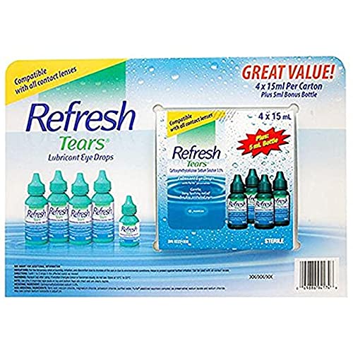 Refresh label close-up showing features and protective benefits