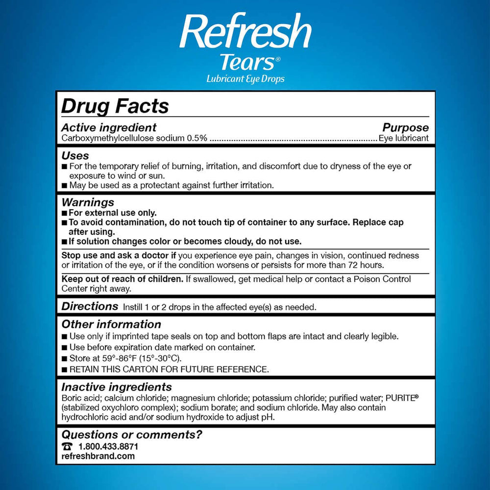 Refresh lifestyle scene reading with drops providing comfort