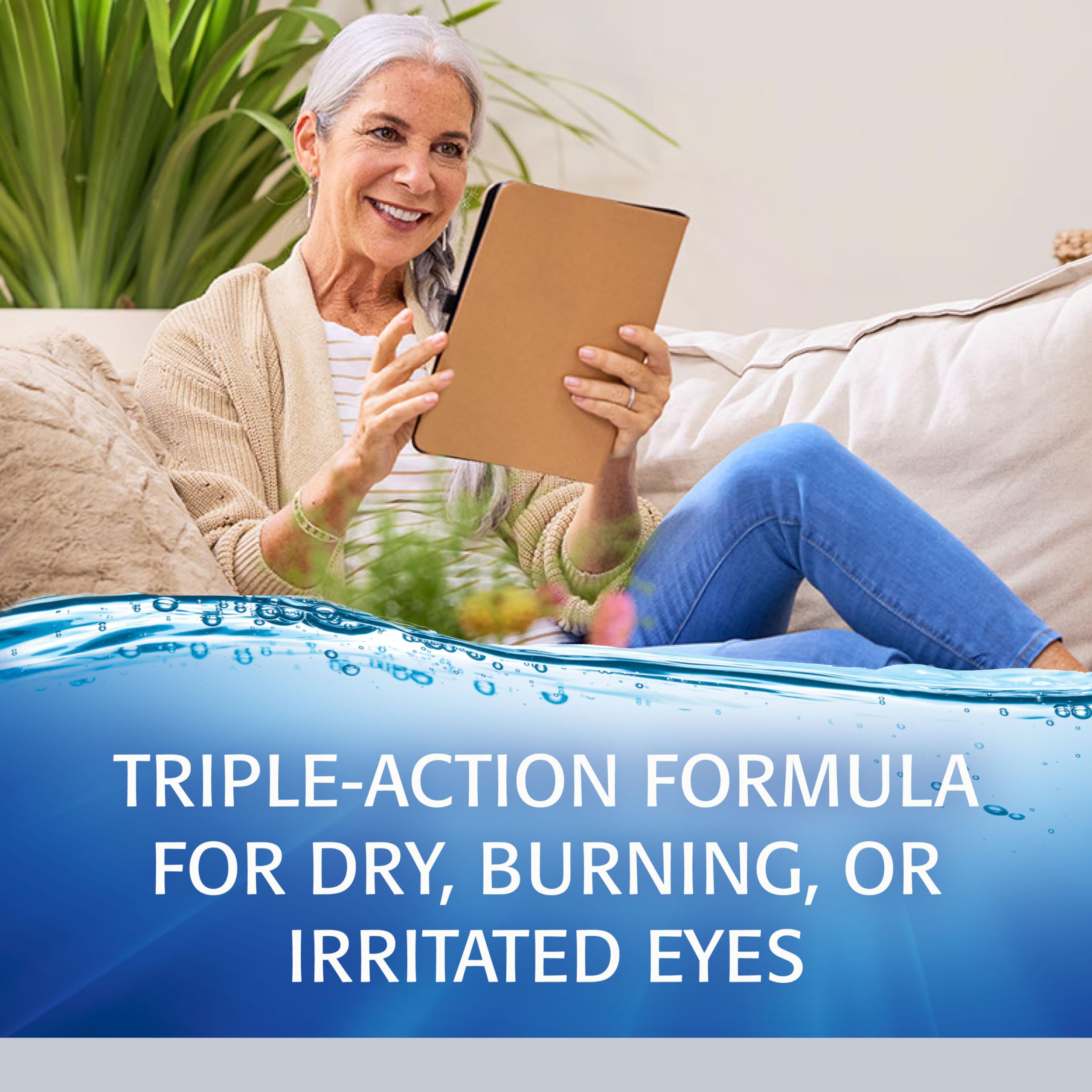 Refresh OPTIVE Advanced used at desk to relieve screen-related dryness