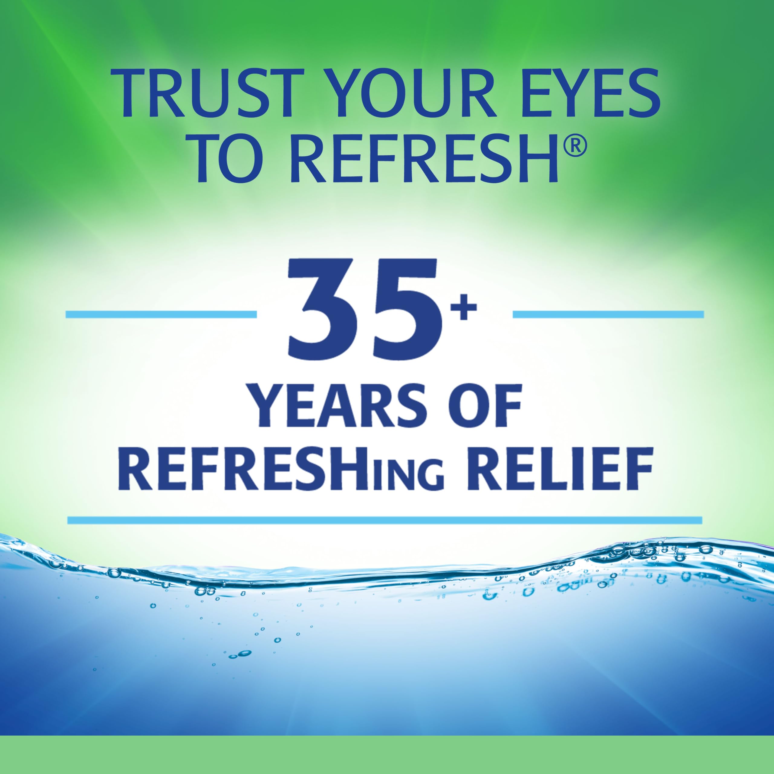 Hand opening a Refresh Plus vial demonstrating easy single-use action and safety