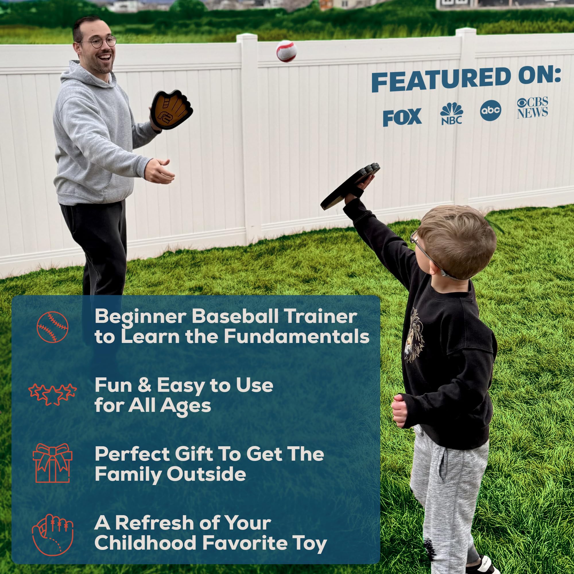 Refresh Sports players tossing and catching in a backyard promoting active play