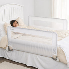 Regalo front view of double-sided bed rail showing full protection and peace of mind