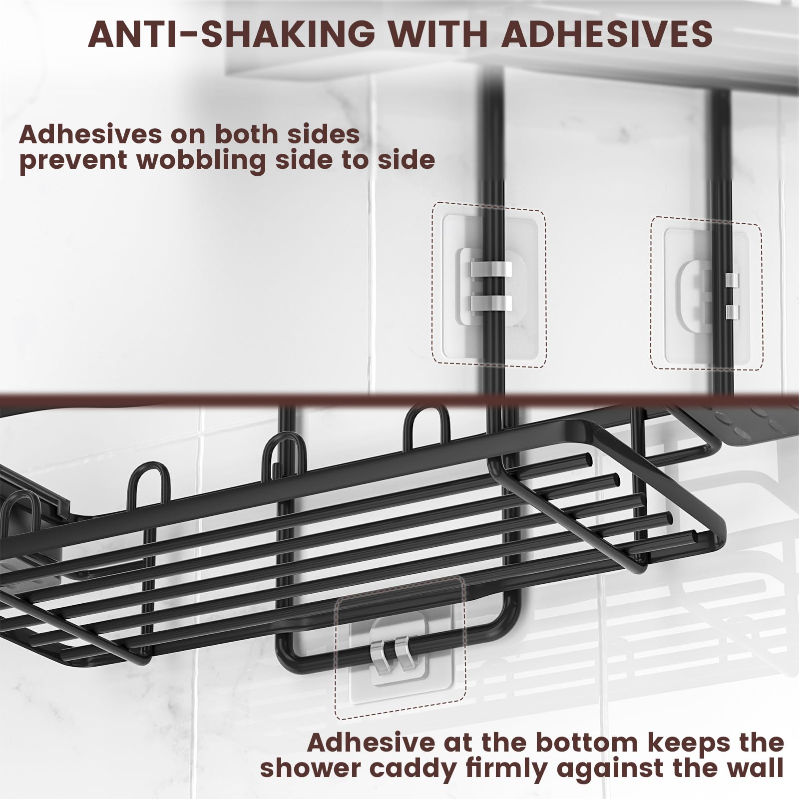 REINHARDT hooks and lower basket showing extra hanging storage benefit