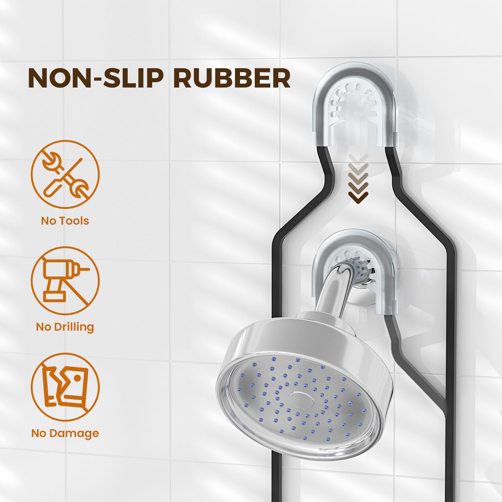 REINHARDT in-use scene with multiple bottles and shower hose for daily convenience