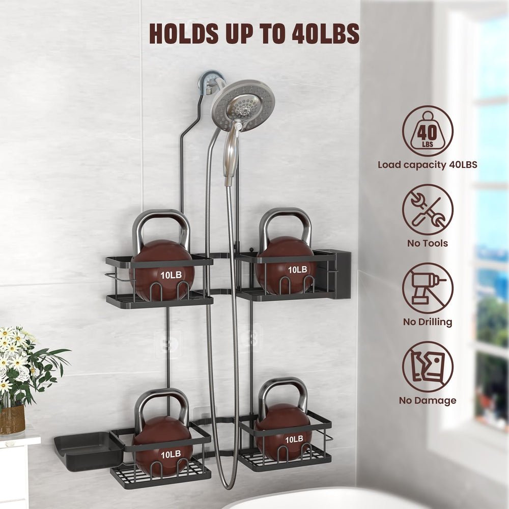 REINHARDT split-center design showing handheld shower hose clearance benefit
