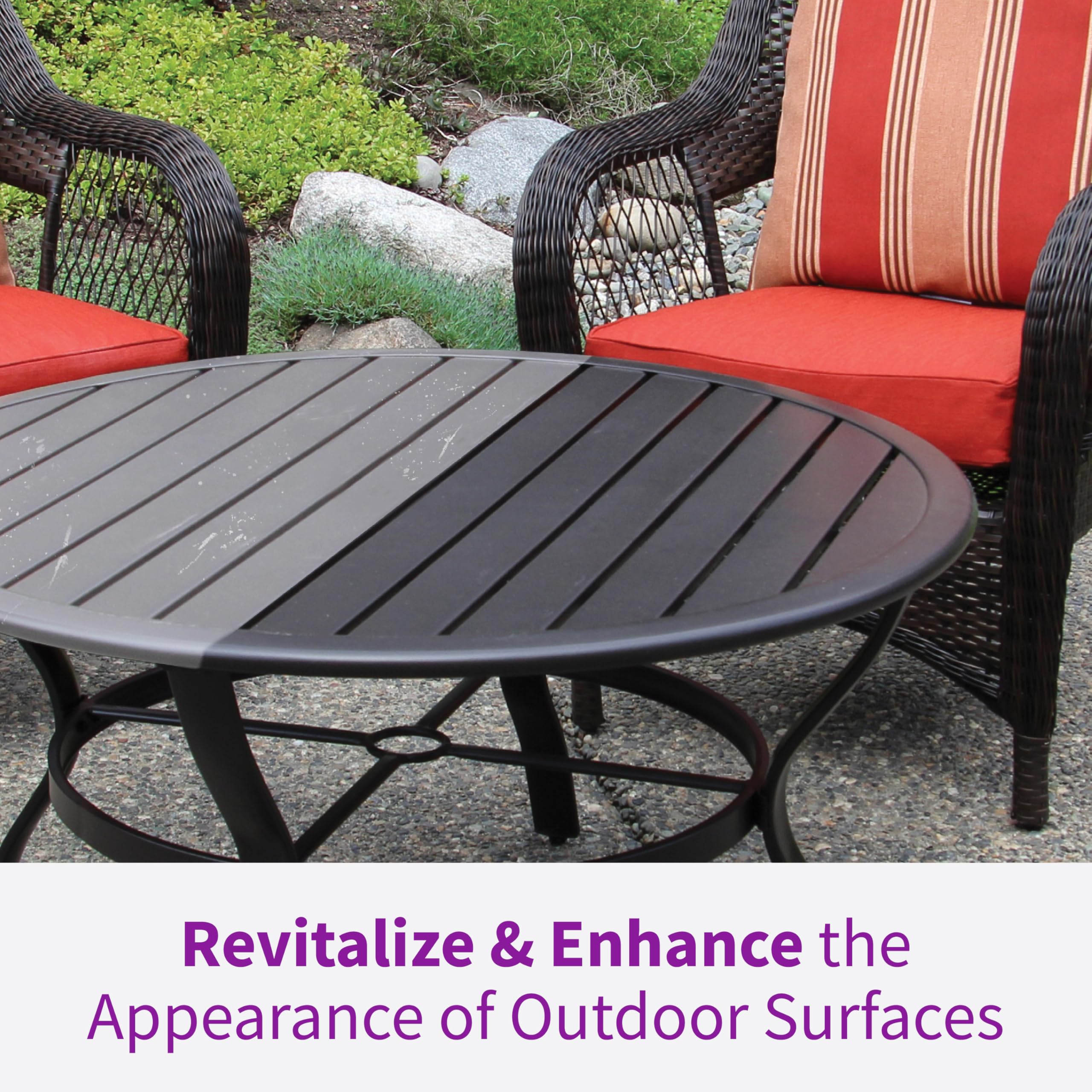 Rejuvenate being wiped on plastic with cloth for even renewal