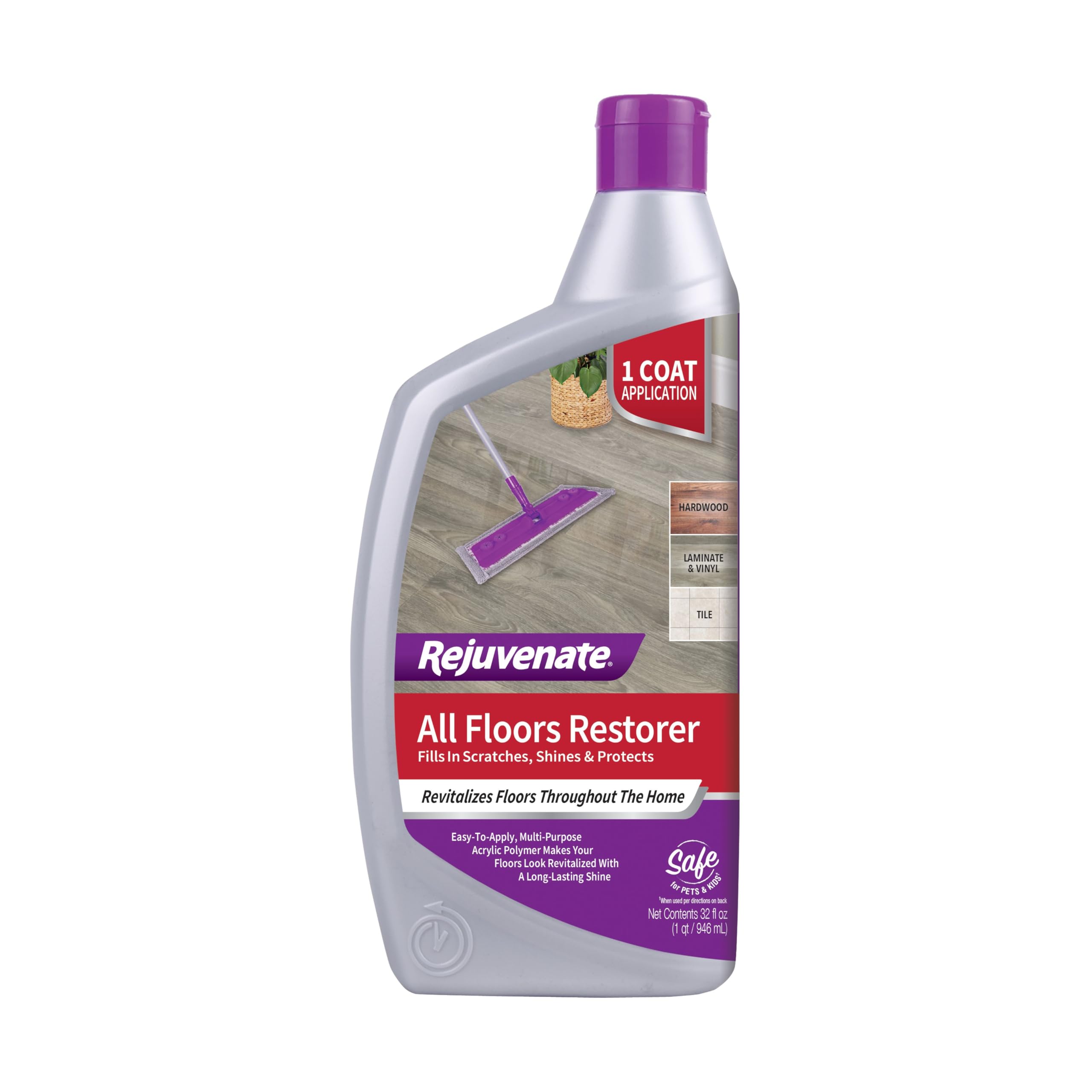 Rejuvenate bottle front label showing product name and size for easy identification