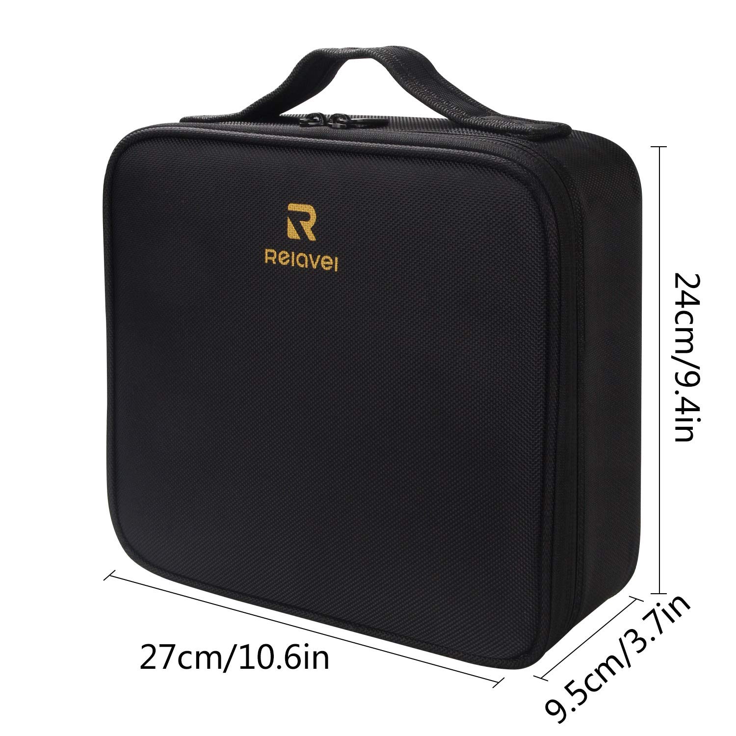 Relavel placed in suitcase illustrating travel-ready organization