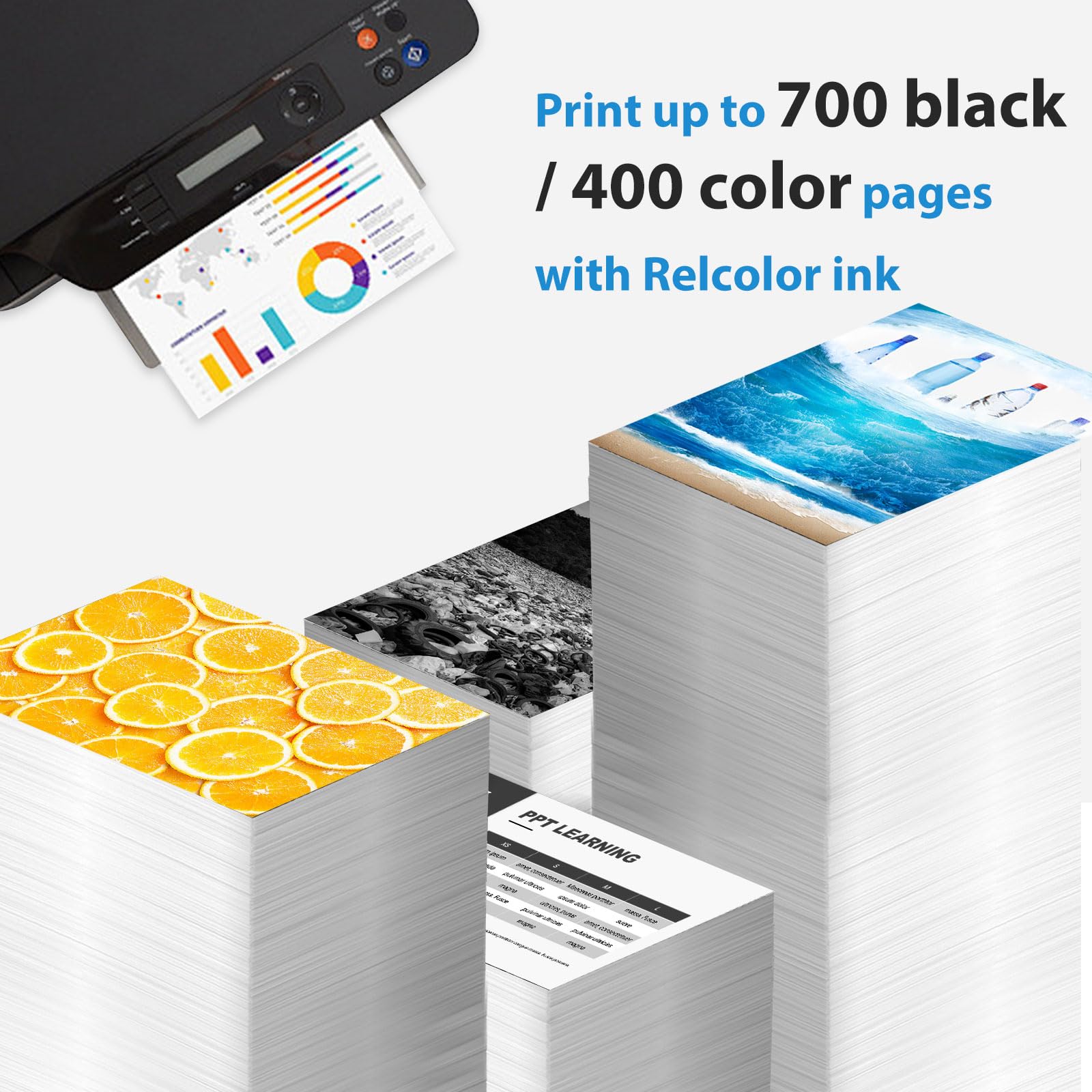 Relcolor 63XL nozzle and seal detail highlighting leak-resistant design and consistent ink flow for reliable prints