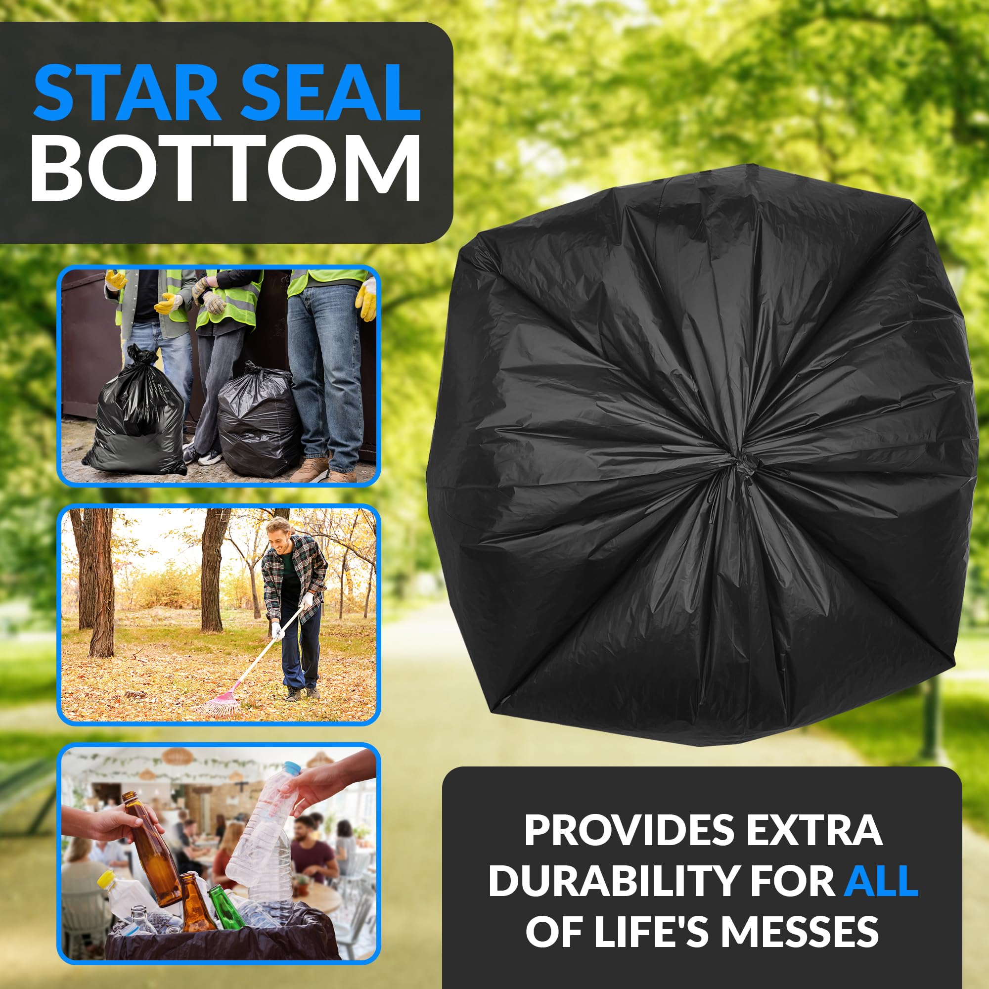 Reli bags used on construction site for rugged cleanup benefit