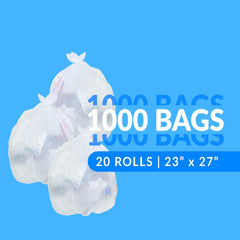 Reli dimensions label showing 23 x 27 inches fit for small bins