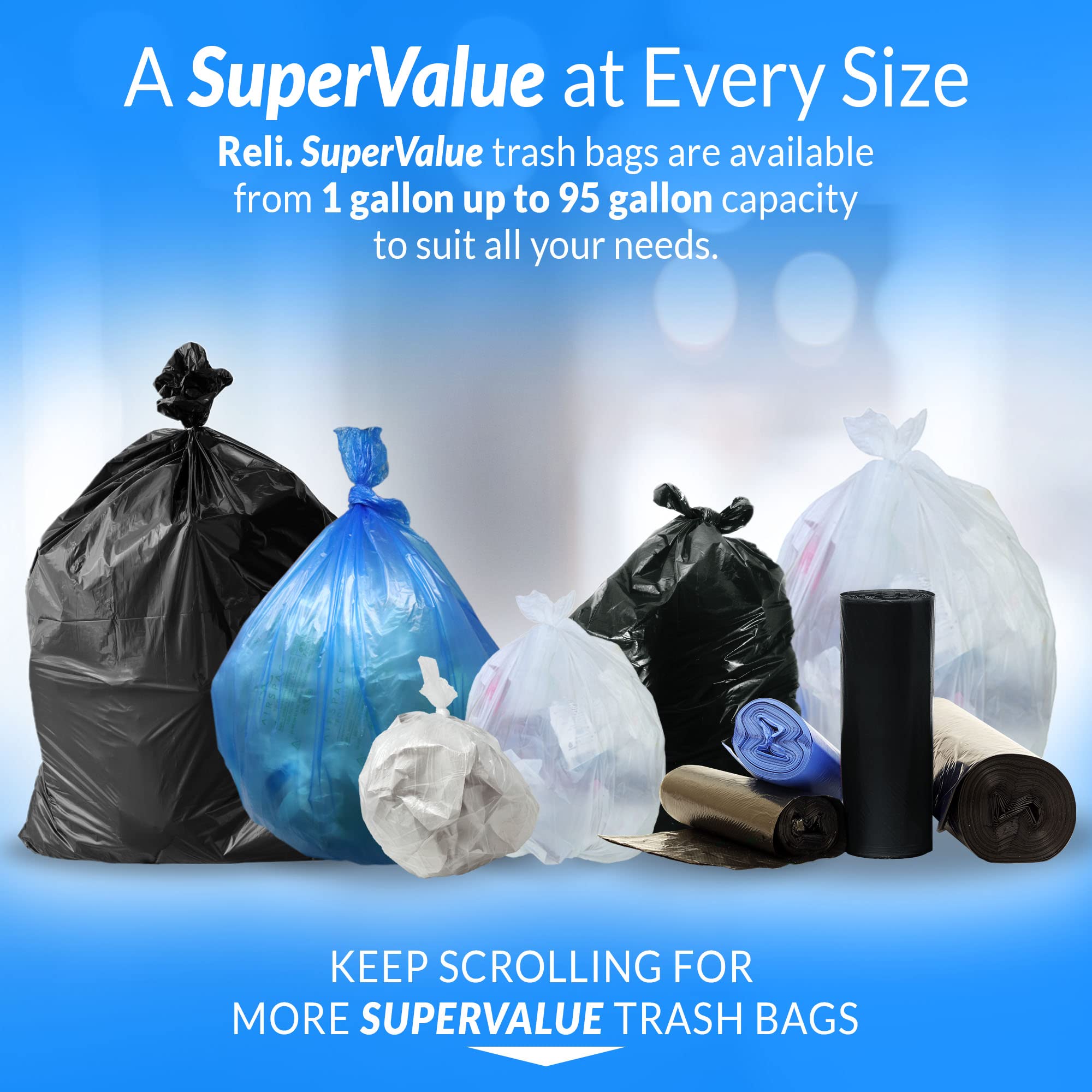 Reli clear bags used for recycling sorting to aid visual inspection