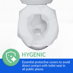 Reli cover being flushed to show easy hands-free disposal
