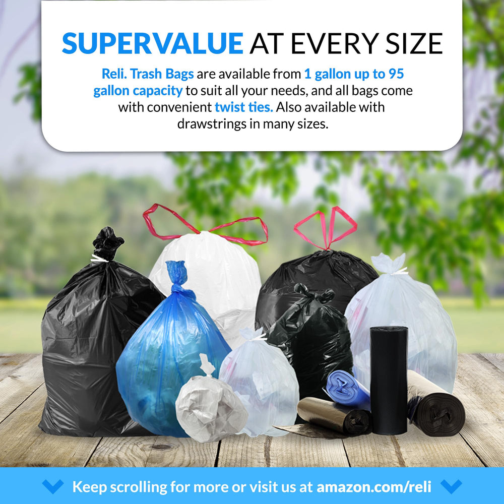 Reli bag used in home kitchen near large can for bulky household waste