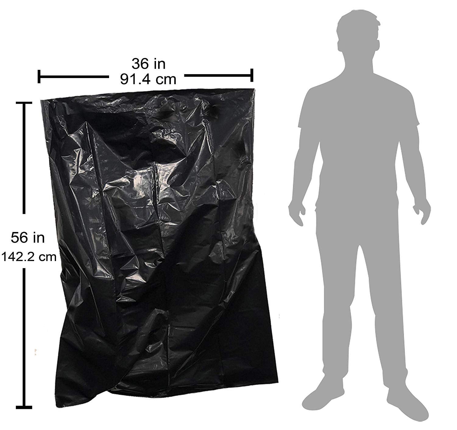 Reli bag beside a recycling bin showing large-size comparison benefit
