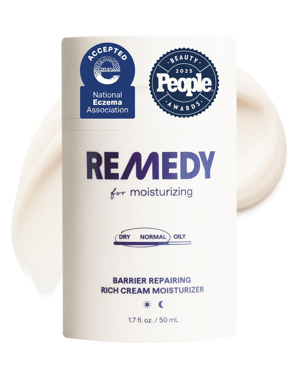 REMEDY jar front view showing moisturizer and soothing hydration benefit